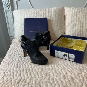 Adrienne Vittadini ankle boots, black, 10